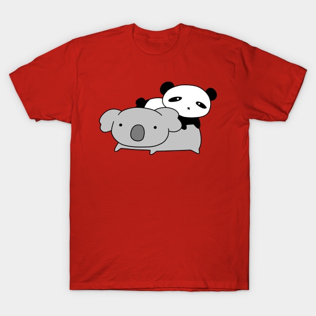 Koala and Little Panda T-Shirt by saradaboru